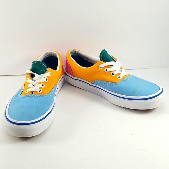 Vans Shoes - Vans‎ Era Colorblock Sneakers Blue Yellow Pink Green Multi Color Low Top Shoes